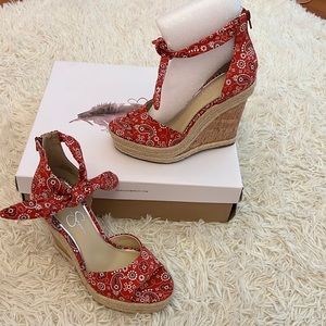 ✨JESSICA SIMPSON ✨ Greyson cork wedge heel.  NEW never worn.